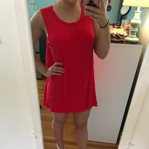 Cute dark pink tank top dress